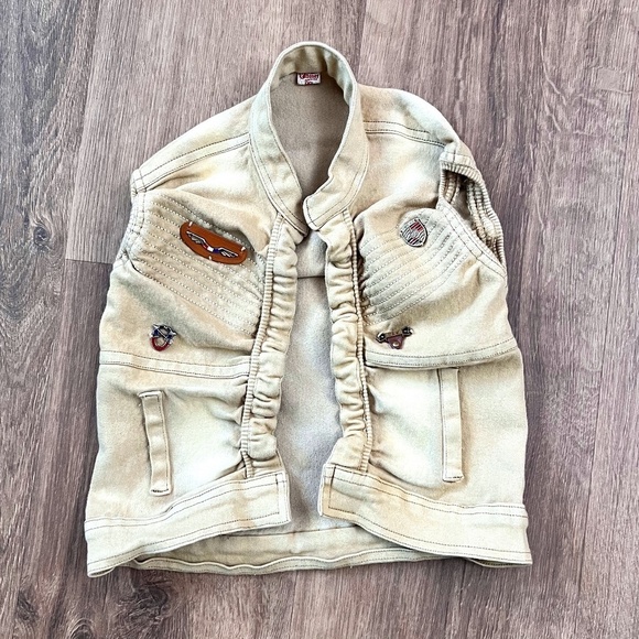 Pocket Money Maverick Pilot Vest with Metal badges Sz 4 - Picture 1 of 8